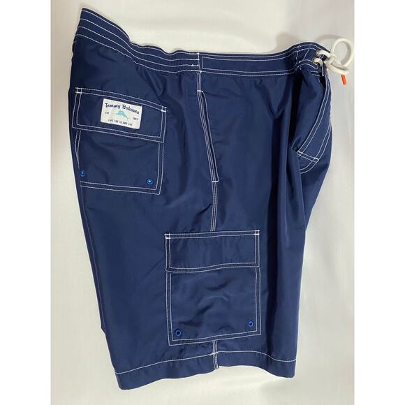 Tommy Bahama Blue Baja Beach Bathing Suit Mens Size XL Swim Trunks w/ Liner - Picture 4 of 8